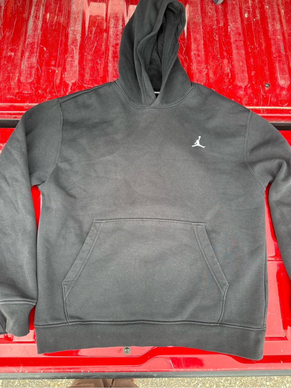 Jordan Black Pullover Hoodie with White Jumpman